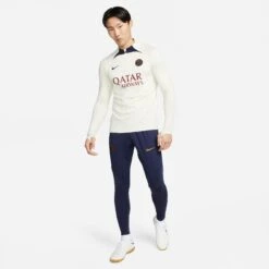 Nike PSG 23/24 Strike Drill Top 1/4 Zip (Cream/Navy) -Sports-Football Apparel nike psg 23 24 strike drill top 1 4 zip cream navy 2