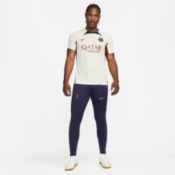 Nike PSG 23/24 Strike Training Jersey (Sand/Navy) -Sports-Football Apparel nike psg 23 24 strike training jersey sand navy 6