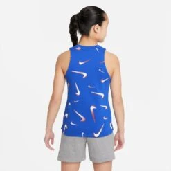 Nike Sportswear French Terry Printed Tank Girls (Blue) 13 Nike Sportswear French Terry Printed Tank Girls (Blue) -Sports-Football Apparel nike sportswear french terry printed tank girls bl 3