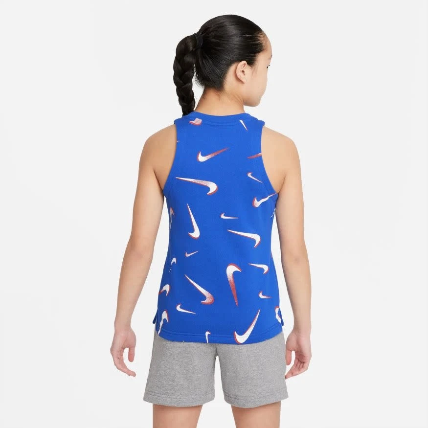 Nike Sportswear French Terry Printed Tank Girls (Blue) 6 Nike Sportswear French Terry Printed Tank Girls (Blue) - Image 4