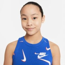 Nike Sportswear French Terry Printed Tank Girls (Blue) 15 Nike Sportswear French Terry Printed Tank Girls (Blue) -Sports-Football Apparel nike sportswear french terry printed tank girls bl 5