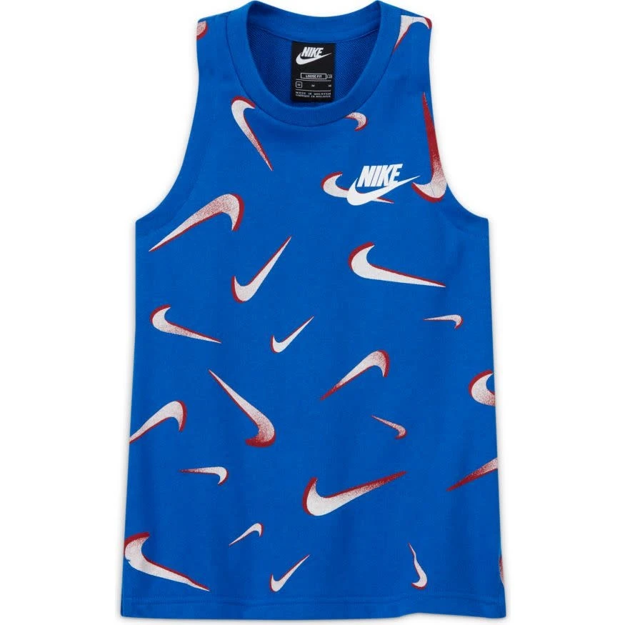 Nike Sportswear French Terry Printed Tank Girls (Blue) 3 Nike Sportswear French Terry Printed Tank Girls (Blue)