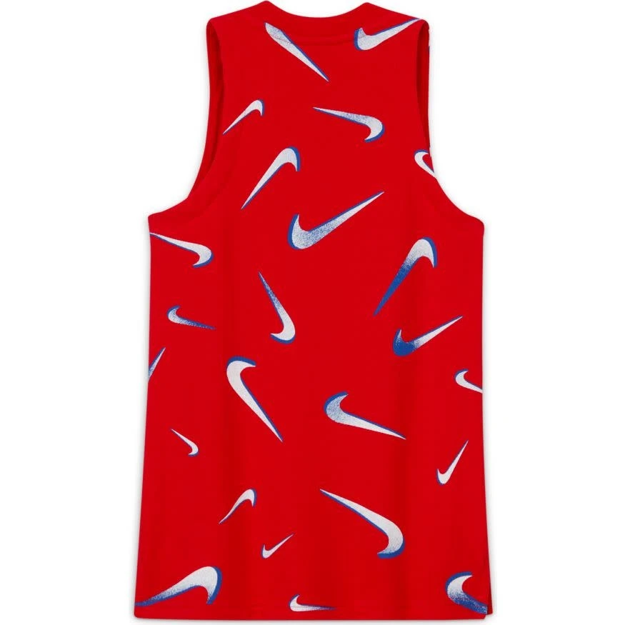 Nike Sportswear French Terry Printed Tank Girls (Red) 4 Nike Sportswear French Terry Printed Tank Girls (Red) - Image 2