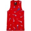Nike Sportswear French Terry Printed Tank Girls (Red) -Sports-Football Apparel nike sportswear french terry printed tank girls re