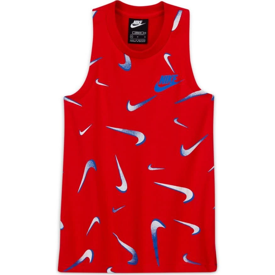 Nike Sportswear French Terry Printed Tank Girls (Red) 3 Nike Sportswear French Terry Printed Tank Girls (Red)