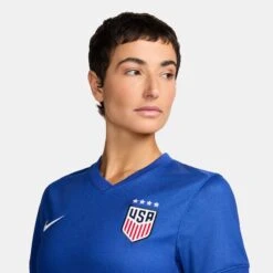 Nike USA 2024 USWNT Away Jersey Women (Blue/Red) -Sports-Football Apparel nike usa 2024 uswnt away jersey women blue red 2
