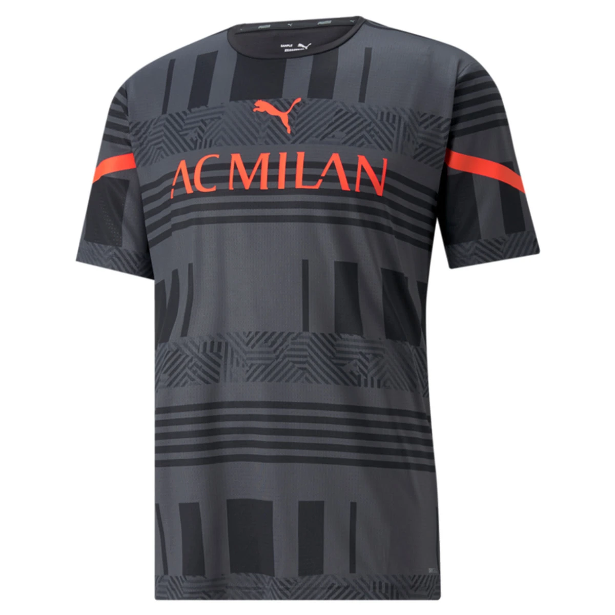 PUMA AC Milan 21/22 Prematch Jersey (Black) 4 PUMA AC Milan 21/22 Prematch Jersey (Black) - Image 2