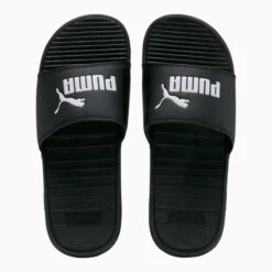 PUMA Cool Cat Sandal (Black/White) -Sports-Football Apparel puma cool cat sandal black white 3