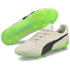PUMA King Platinum 21 Vegan FG/AG (Ivory/Black/Lime)