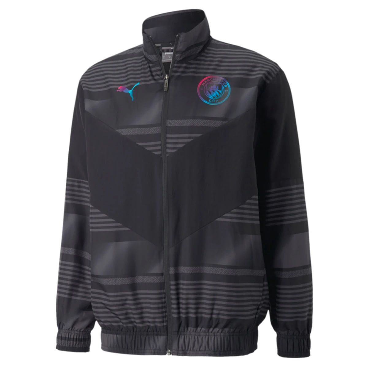 PUMA Manchester City 21/22 Prematch Jacket (Black) 7 PUMA Manchester City 21/22 Prematch Jacket (Black) - Image 5