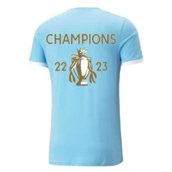 PUMA Manchester City 22/23 FTBLheritage T7 Champions Tee (Blue/White) -Sports-Football Apparel puma manchester city 22 23 ftblheritage t7 champio 2