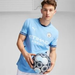 PUMA Manchester City 24/25 Authentic Home Jersey (Blue) -Sports-Football Apparel puma manchester city 24 25 authentic home jersey b 3