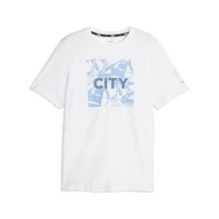 PUMA Manchester City Core Graphic Tee (White/Sky)