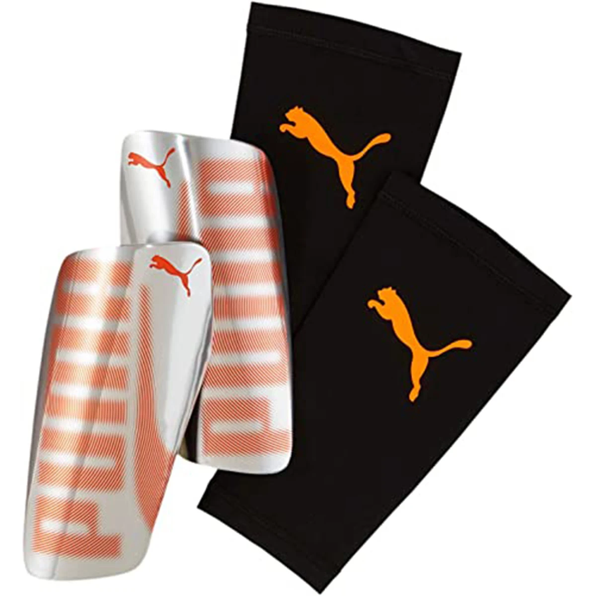 PUMA Standalone Guards (Silver/Orange) 3 PUMA Standalone Guards (Silver/Orange)