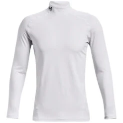 Under Armour Coldgear Armour Fitted Mock LS (White)